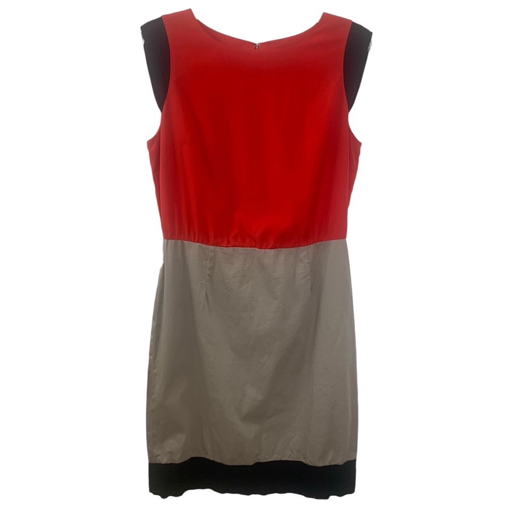 Tahari Size 4 Colour Block Midi Dress